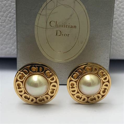 cd earrings dior price|christian dior vintage earrings.